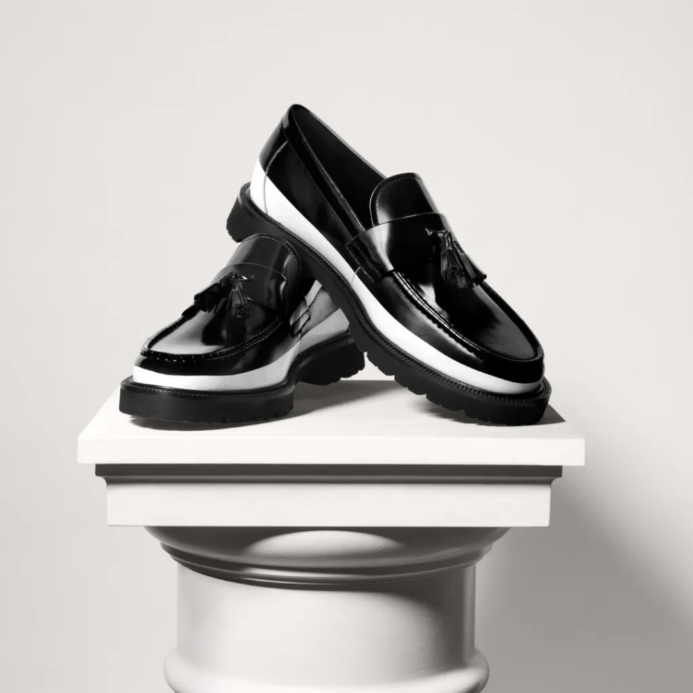 Cole Haan X Fragment American Classic Tassel Loafer Black White Men's 11.5